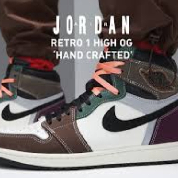 NIKE AIR JORDAN 1 Retro High OG "Hand Crafted" Sneakers - Picture 2 of 13